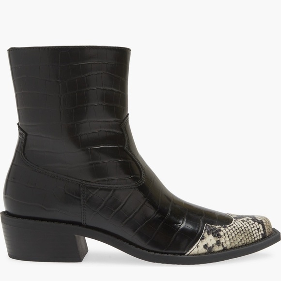 Open Edit Kiara Western women black Bootie/size 6.5 - Picture 6 of 9